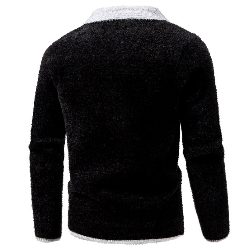Calvin - Men's Long Sleeve Polo Knit Sweater 9