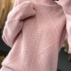 Caprice - Women's Cashmere Mock Neck Cable Sweater 7