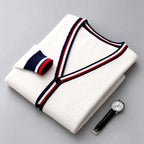 Carlito - Men's Striped V-Neck Button-Front Cardigan 5