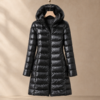 Carlota - Women's Hooded Quilted Down Jacket with Zip Front