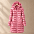 Carlota - Women's Hooded Quilted Down Jacket with Zip Front