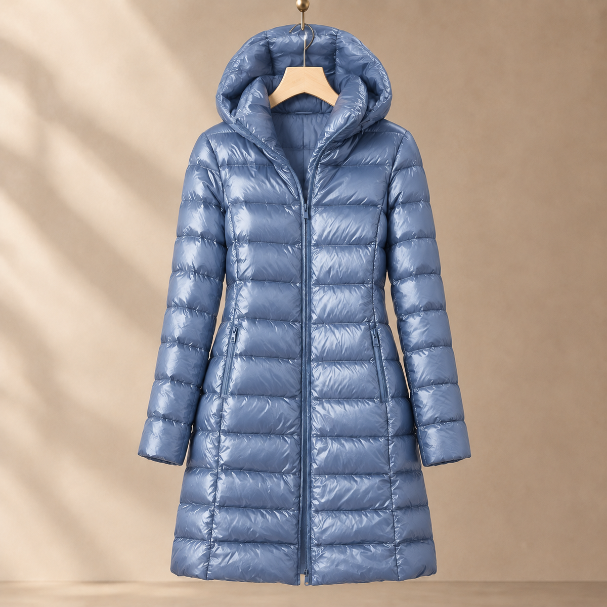 Carlota - Women's Hooded Quilted Down Jacket with Zip Front