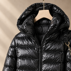 Carlota - Women's Hooded Quilted Down Jacket with Zip Front