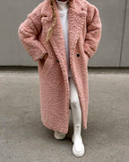 Carmina - Women's Plush Sherpa Long Coat 2