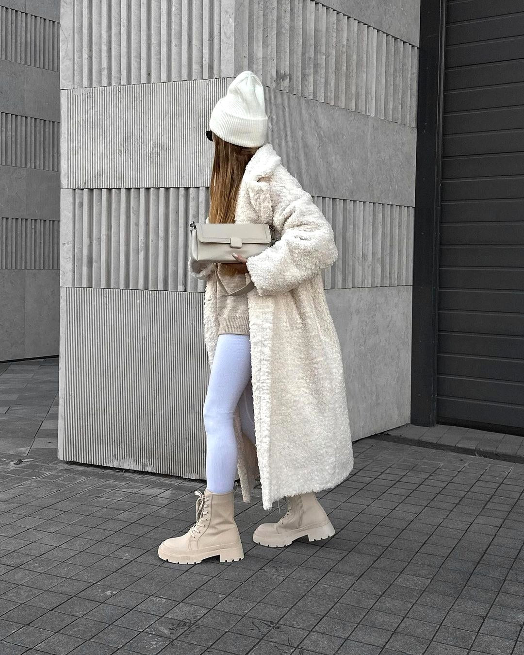 Carmina - Women's Plush Sherpa Long Coat 3