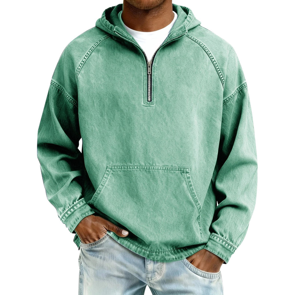 Carter - Men's Hooded Quarter-Zip Pullover 1