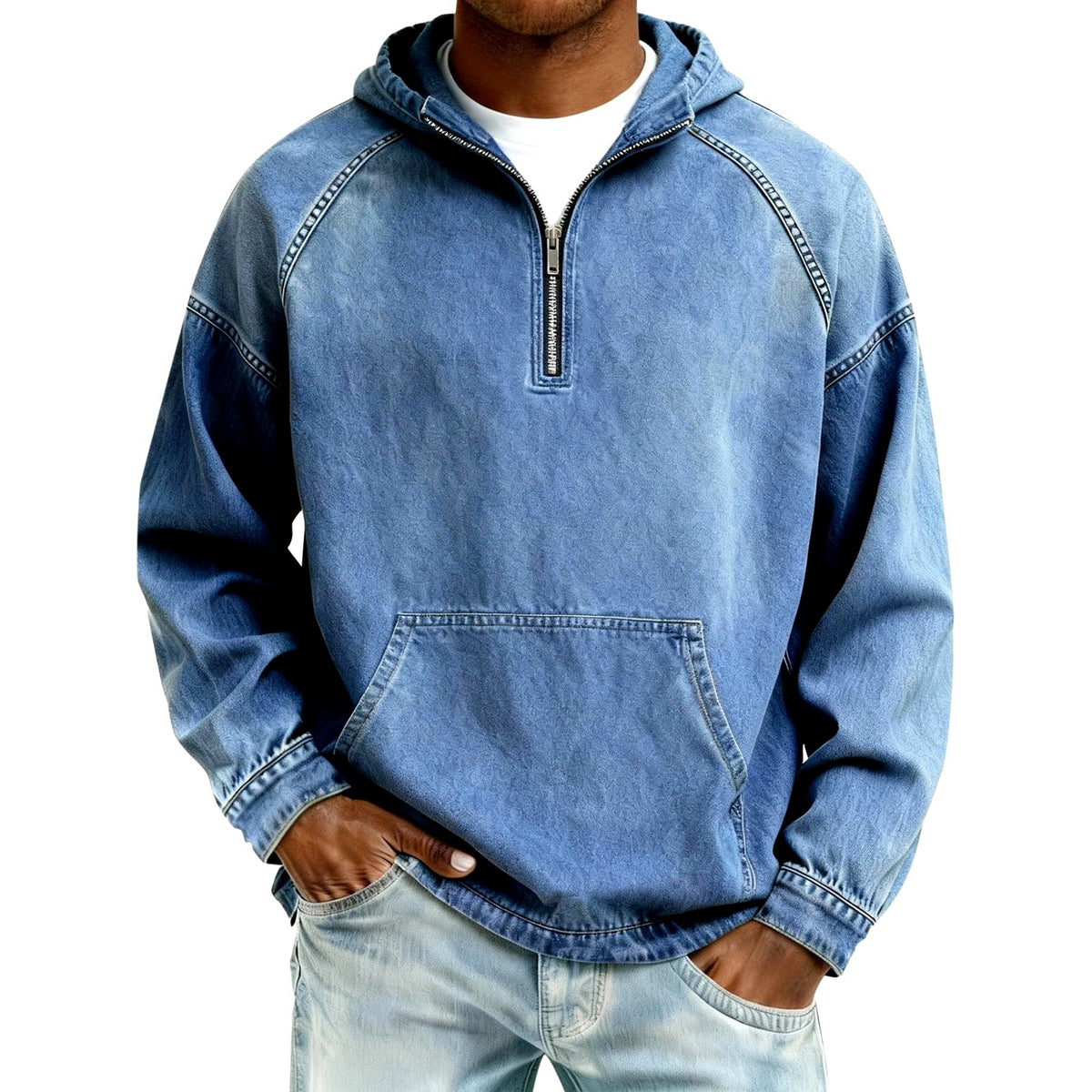 Carter - Men's Hooded Quarter-Zip Pullover 4