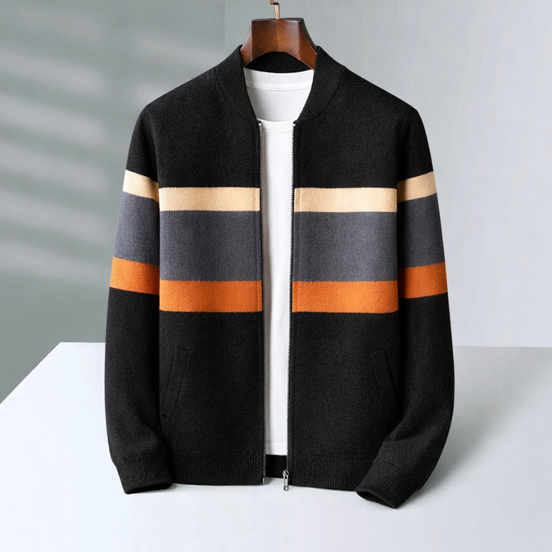 Casper - Men's Striped Zip Cardigan