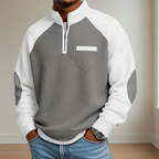 Caspian - Men's Half-Zip Colorblock Sweater