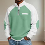 Caspian - Men's Half-Zip Colorblock Sweater