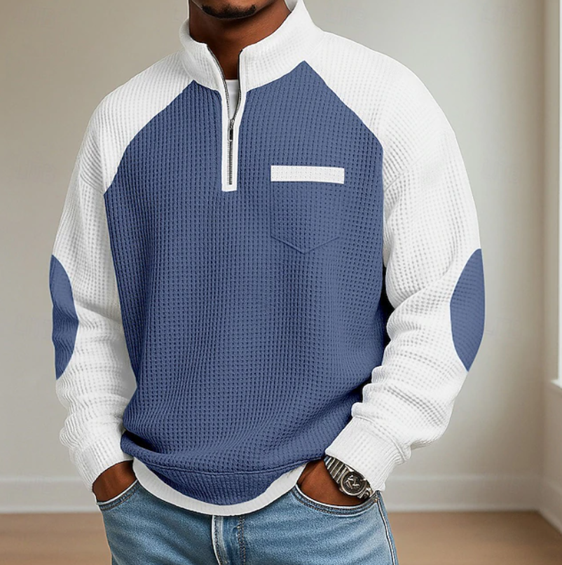 Caspian - Men's Half-Zip Colorblock Sweater
