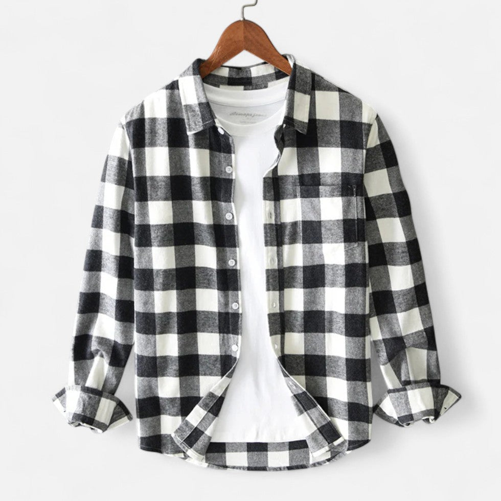 Cassius - Men's Plaid Flannel Button Shirt