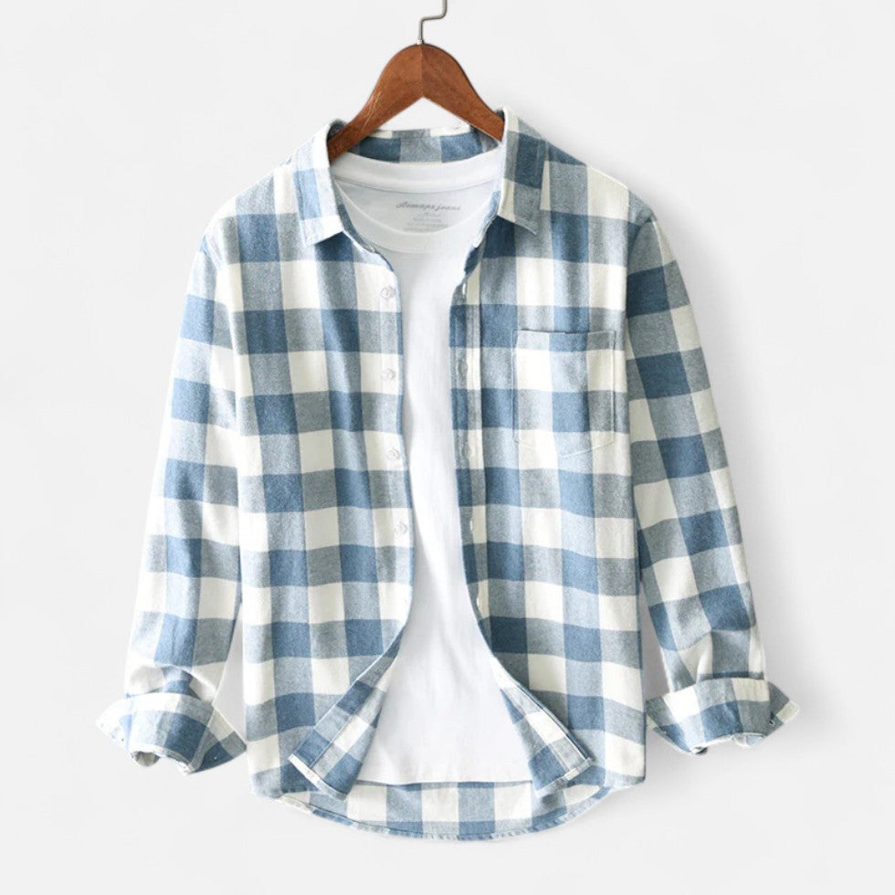 Cassius - Men's Plaid Flannel Button Shirt