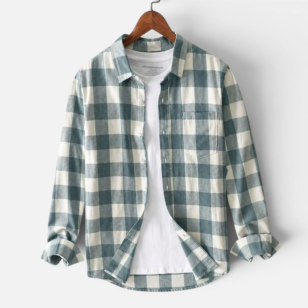 Cassius - Men's Plaid Flannel Button Shirt