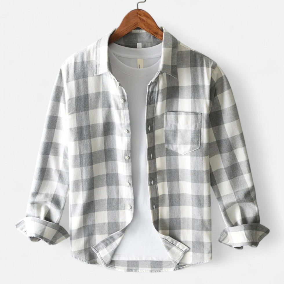 Cassius - Men's Plaid Flannel Button Shirt