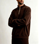 Cedrick - Men's Stand Collar Half-Zip Sweatshirt 4