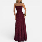 Celeste - Women's Lace Spaghetti-Strap Evening Gown