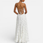 Celeste - Women's Lace Spaghetti-Strap Evening Gown