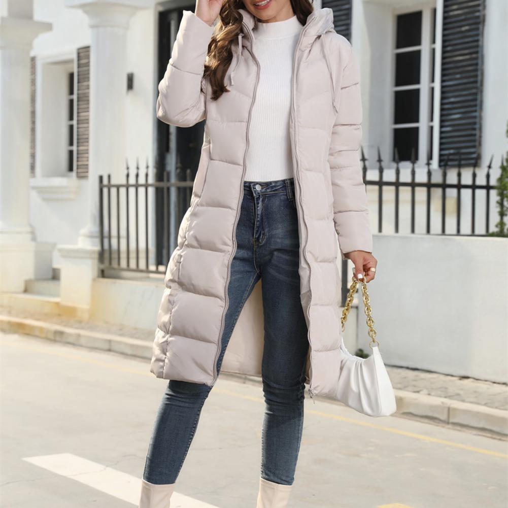 Celeste - Women's Long Hooded Zip Puffer Coat