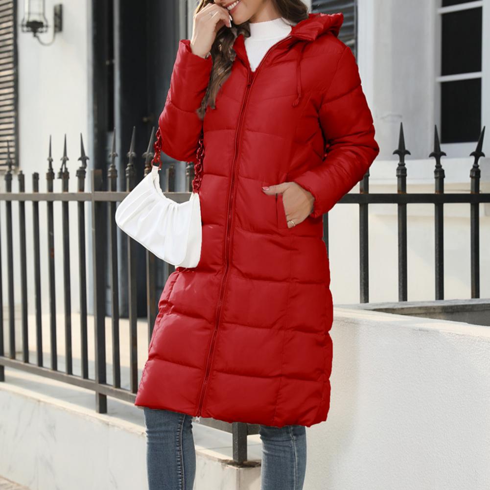 Celeste - Women's Long Hooded Zip Puffer Coat