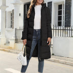 Celeste - Women's Long Hooded Zip Puffer Coat