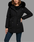 Celina - Women's Parka with Faux Fur-Lined Hood