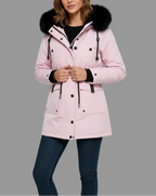 Celina - Women's Parka with Faux Fur-Lined Hood