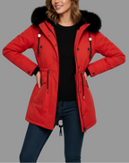 Celina - Women's Parka with Faux Fur-Lined Hood