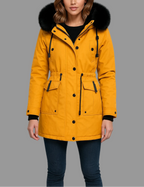 Celina - Women's Parka with Faux Fur-Lined Hood