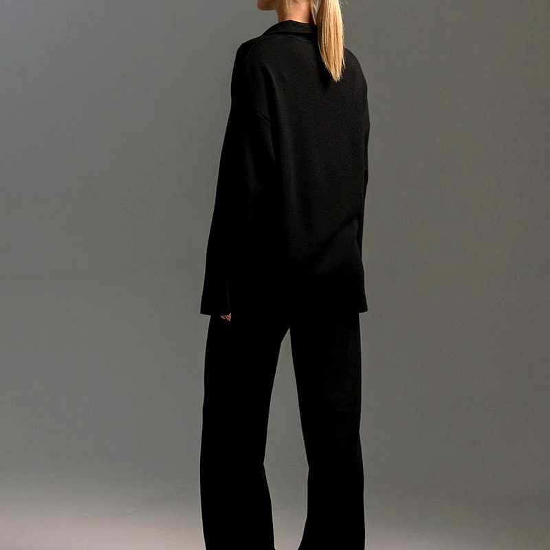 Charisse - Women's Polo Collar Oversized Matching Set