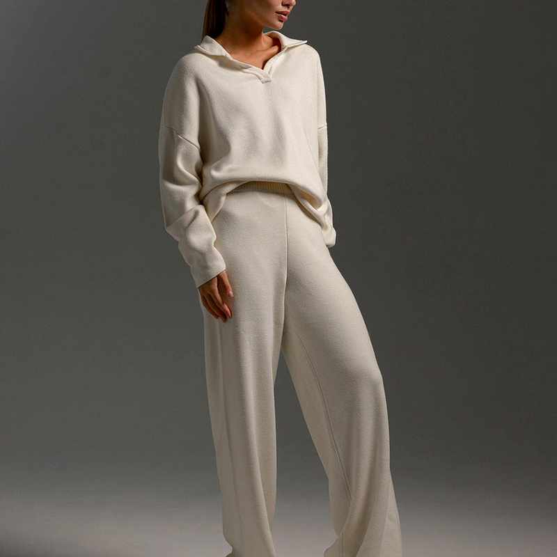 Charisse - Women's Polo Collar Oversized Matching Set