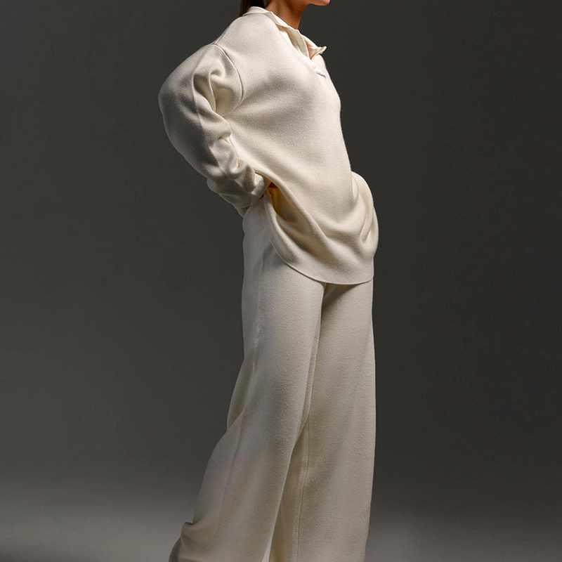 Charisse - Women's Polo Collar Oversized Matching Set