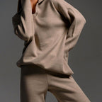 Charisse - Women's Polo Collar Oversized Matching Set