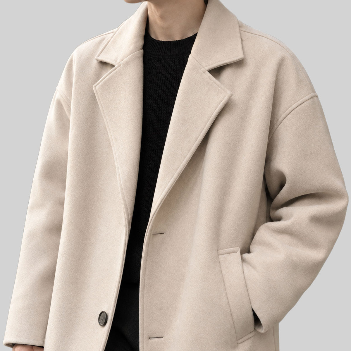 Charles - Men’s Loose-Fit Notch Lapel Overcoat