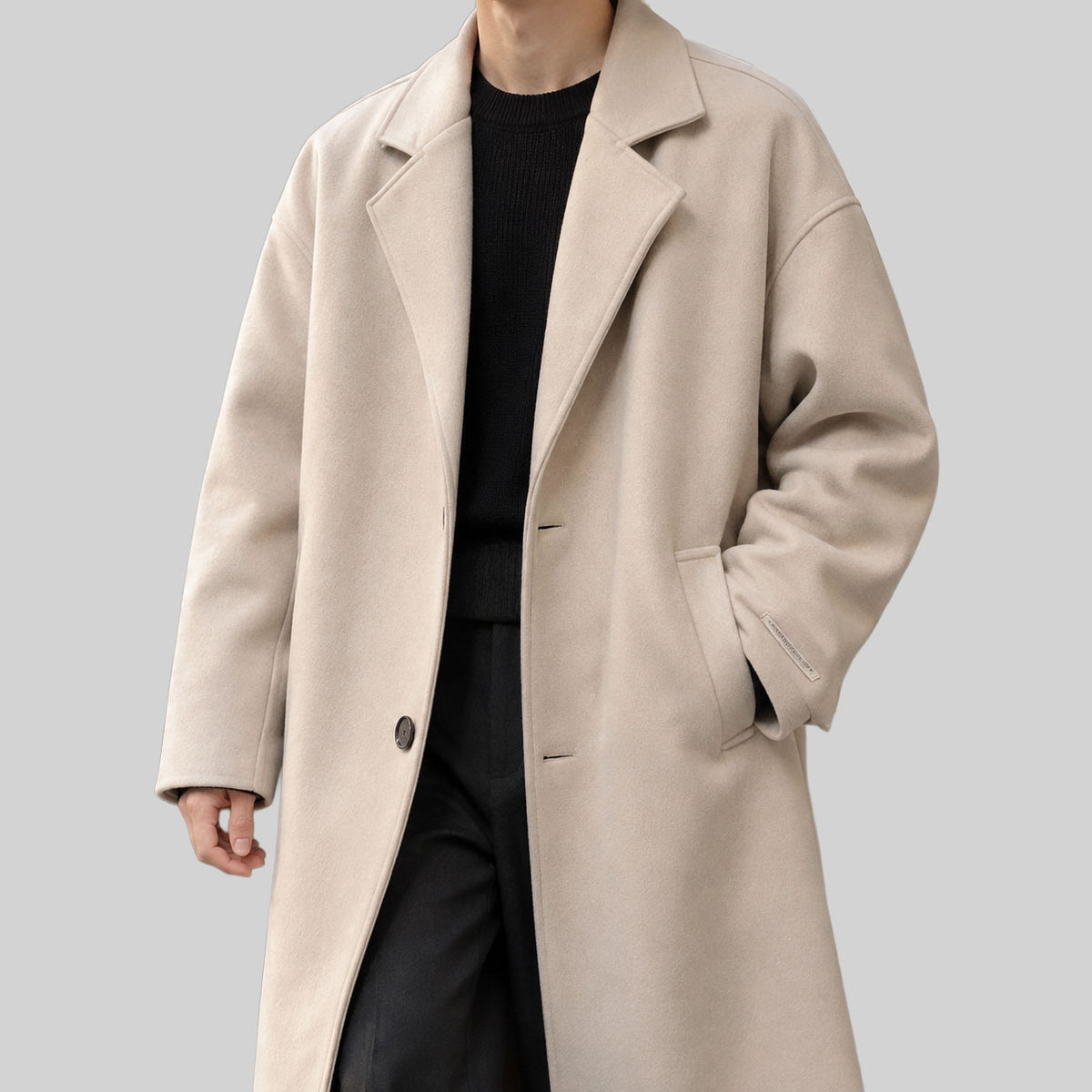 Charles - Men’s Loose-Fit Notch Lapel Overcoat