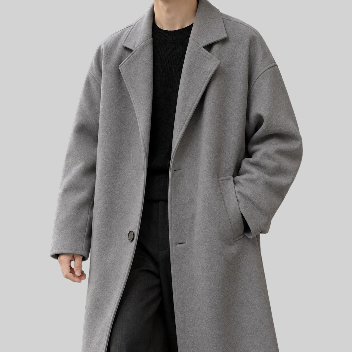 Charles - Men’s Loose-Fit Notch Lapel Overcoat
