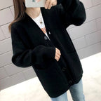 Charlize - Women's Chunky Knit Cardigan with Patch Pockets 5