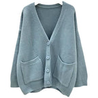 Charlize - Women's Chunky Knit Cardigan with Patch Pockets 8