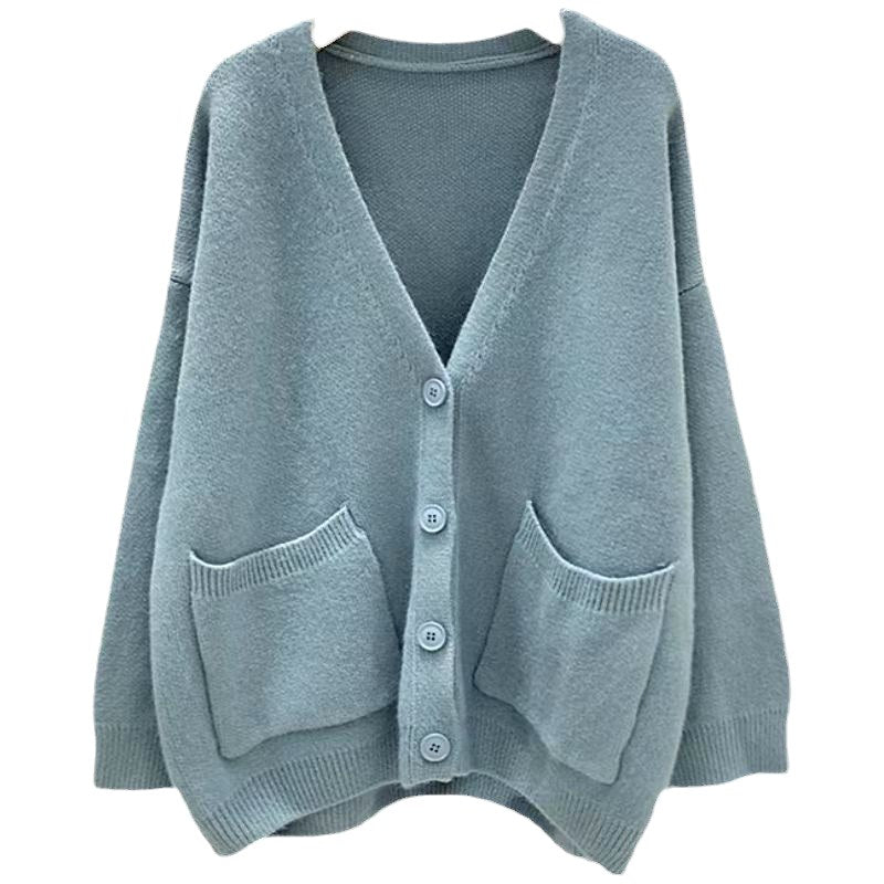 Charlize - Women's Chunky Knit Cardigan with Patch Pockets 8
