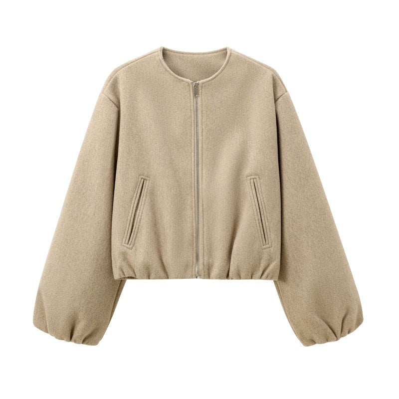 Cherry - Women's Zip Front Cropped Jacket 2