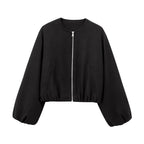 Cherry - Women's Zip Front Cropped Jacket 3
