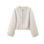 Cherry - Women's Zip Front Cropped Jacket 4