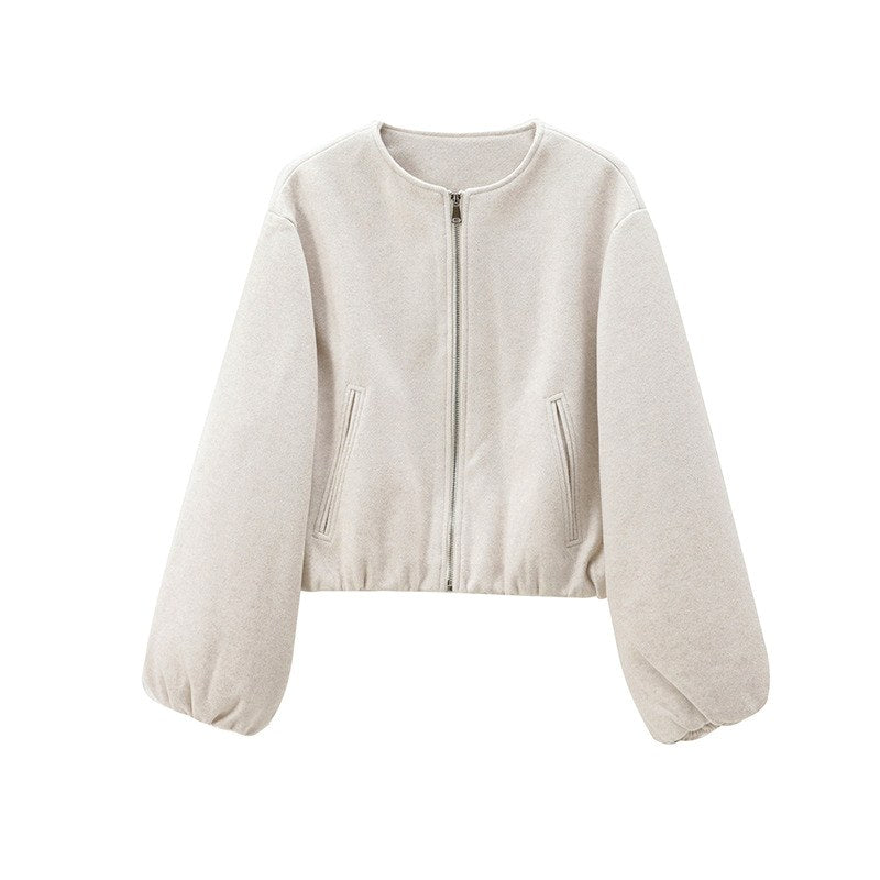 Cherry - Women's Zip Front Cropped Jacket 4