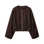 Cherry - Women's Zip Front Cropped Jacket 5