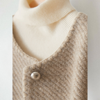 Chloe - Women's Quilted-Texture Cardigan with Collarless Design