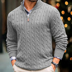 Christian - Men's Cable Half-Zip Slim Fit Sweater 2
