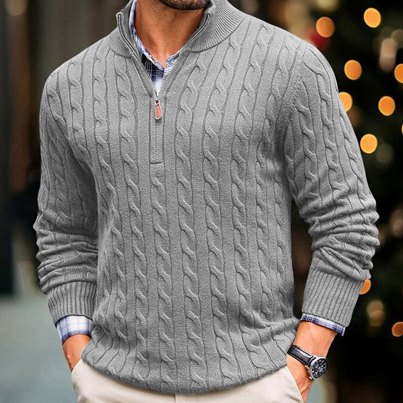 Christian - Men's Cable Half-Zip Slim Fit Sweater 2