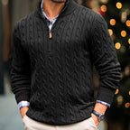 Christian - Men's Cable Half-Zip Slim Fit Sweater 4