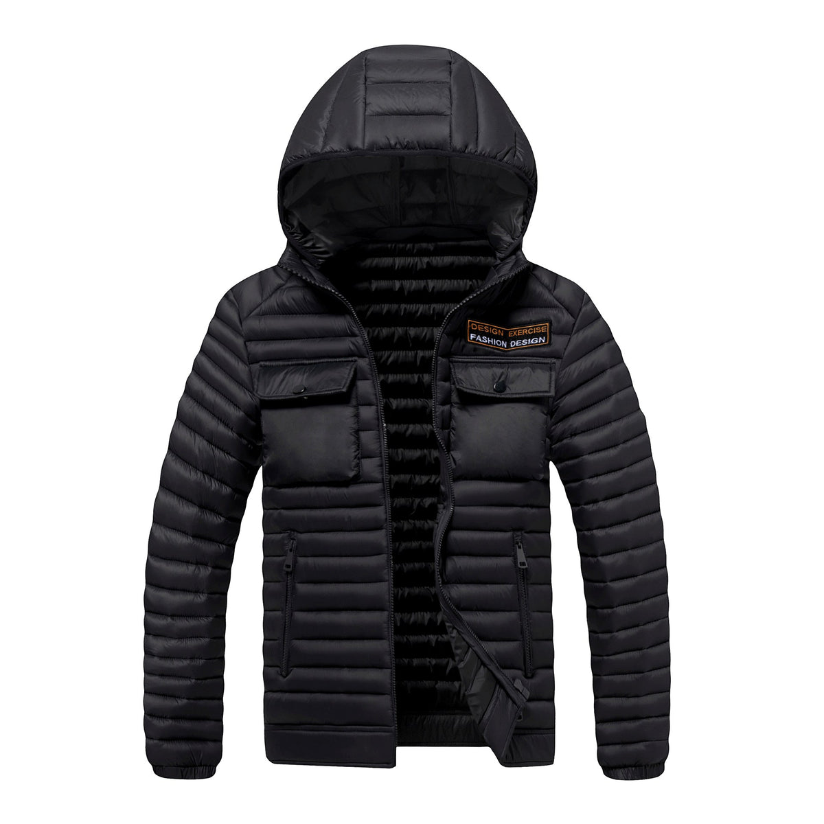 Christopher - Men's Hooded Puffer Jacket with Utility Pockets 1