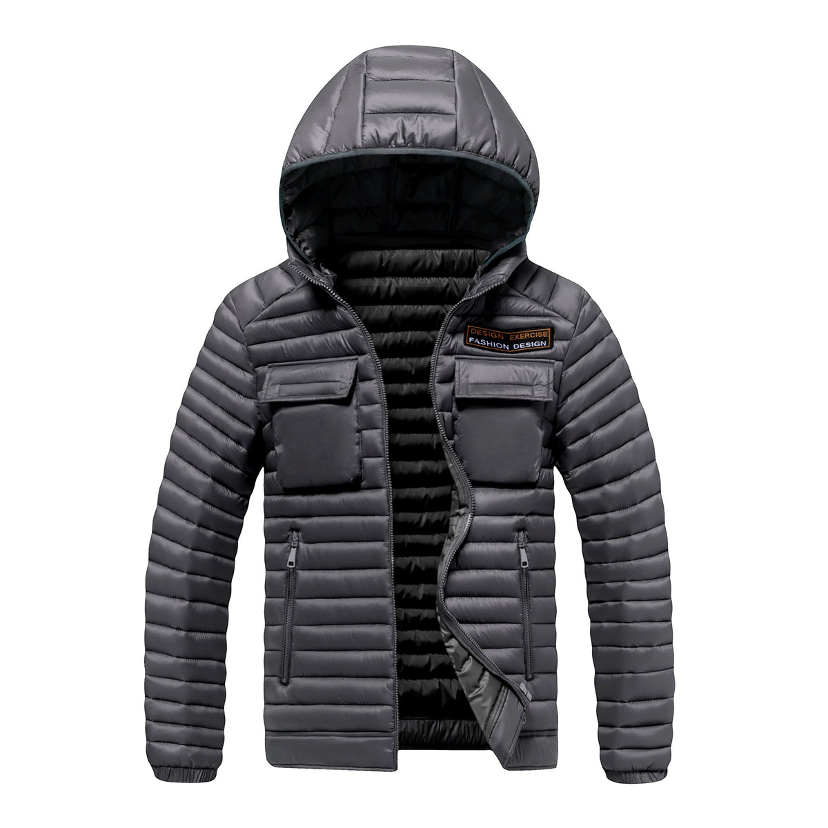 Christopher - Men's Hooded Puffer Jacket with Utility Pockets 5